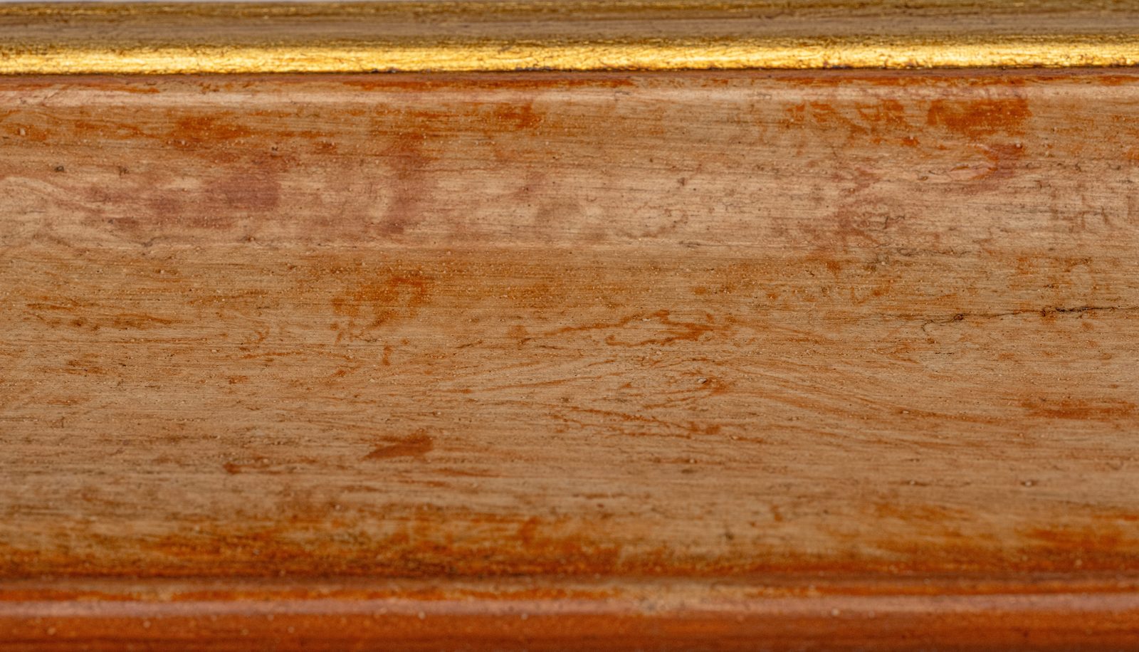 Antique Gold Crown — warm wood with gold-leaf edge